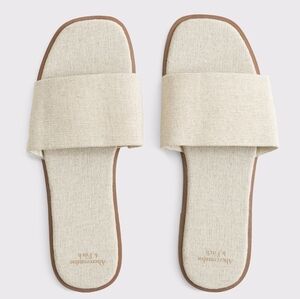 Abercrombie & Fitch Women's Canvas Slide Sandals , NWOB.